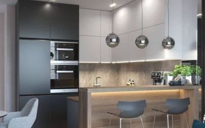 Фото №5 - Кухня с барной стойкой на заказ