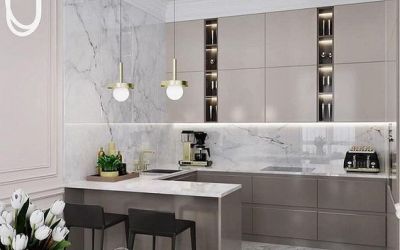 Фото №15 - Кухня с барной стойкой на заказ